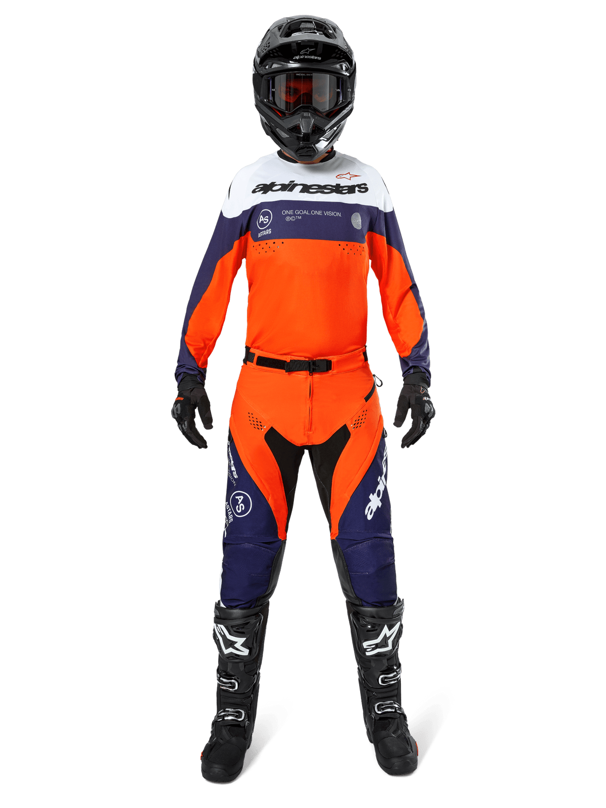 Alpinestars Pro-Dura Pants Dark Blue Hot Orange White - MxProStoreParts