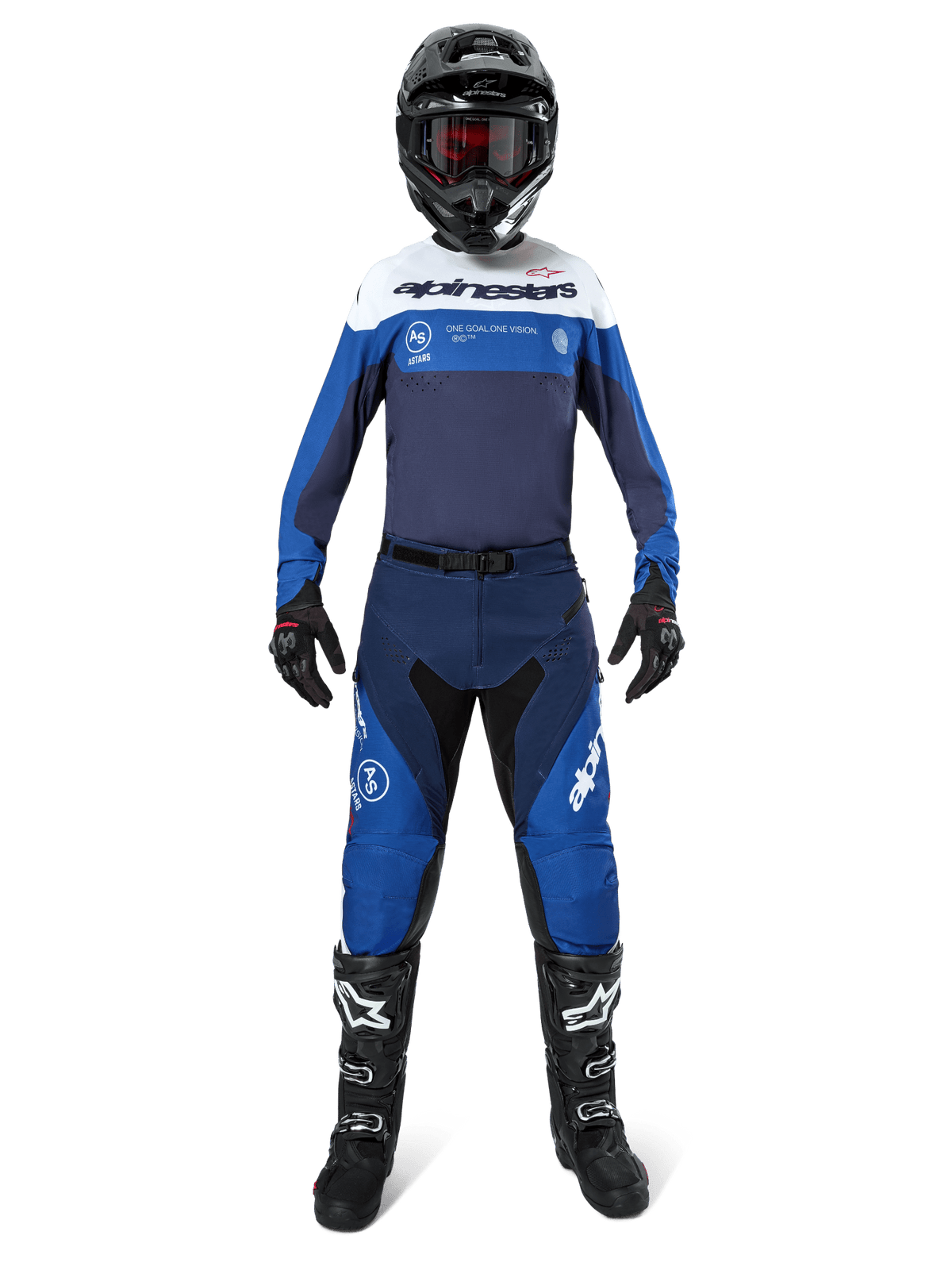 Alpinestars Pro-Dura Pants Navy Blue Bright Blue White - MxProStoreParts
