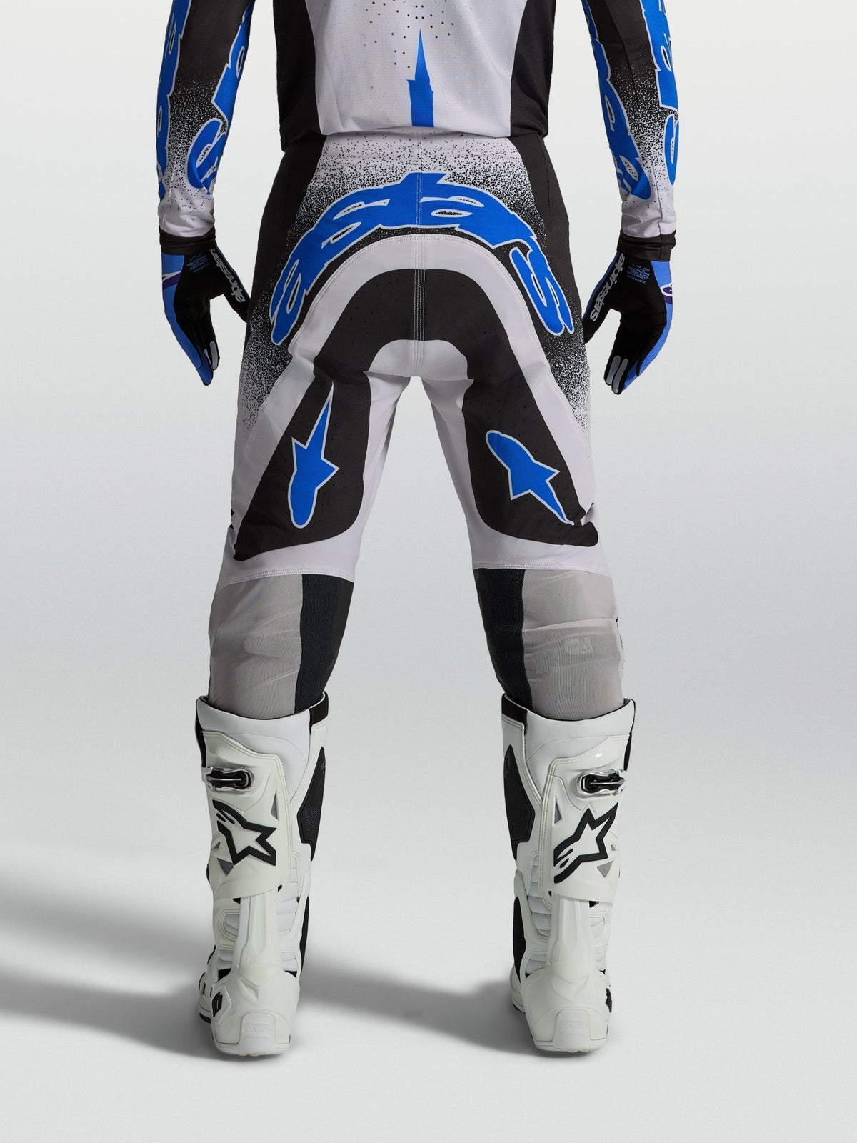 Alpinestars Supertech Hiten AFD Pantalones 2027 Negro Lila Claro Azul Blithe - MxProStoreParts