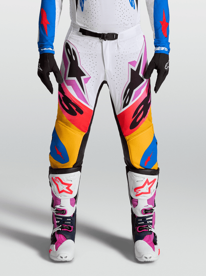 Alpinestars Supertech Dyna Pants 2027 White Blithe Blue Black Purple - MxProStoreParts