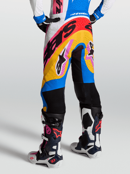Alpinestars Supertech Dyna Pants 2027 White Blithe Blue Black Purple - MxProStoreParts