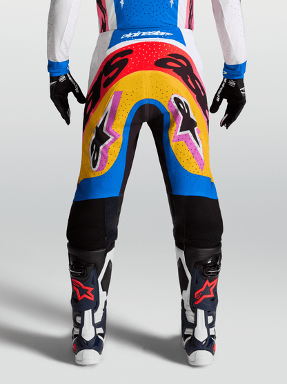 Alpinestars Supertech Dyna Pants 2027 White Blithe Blue Black Purple - MxProStoreParts