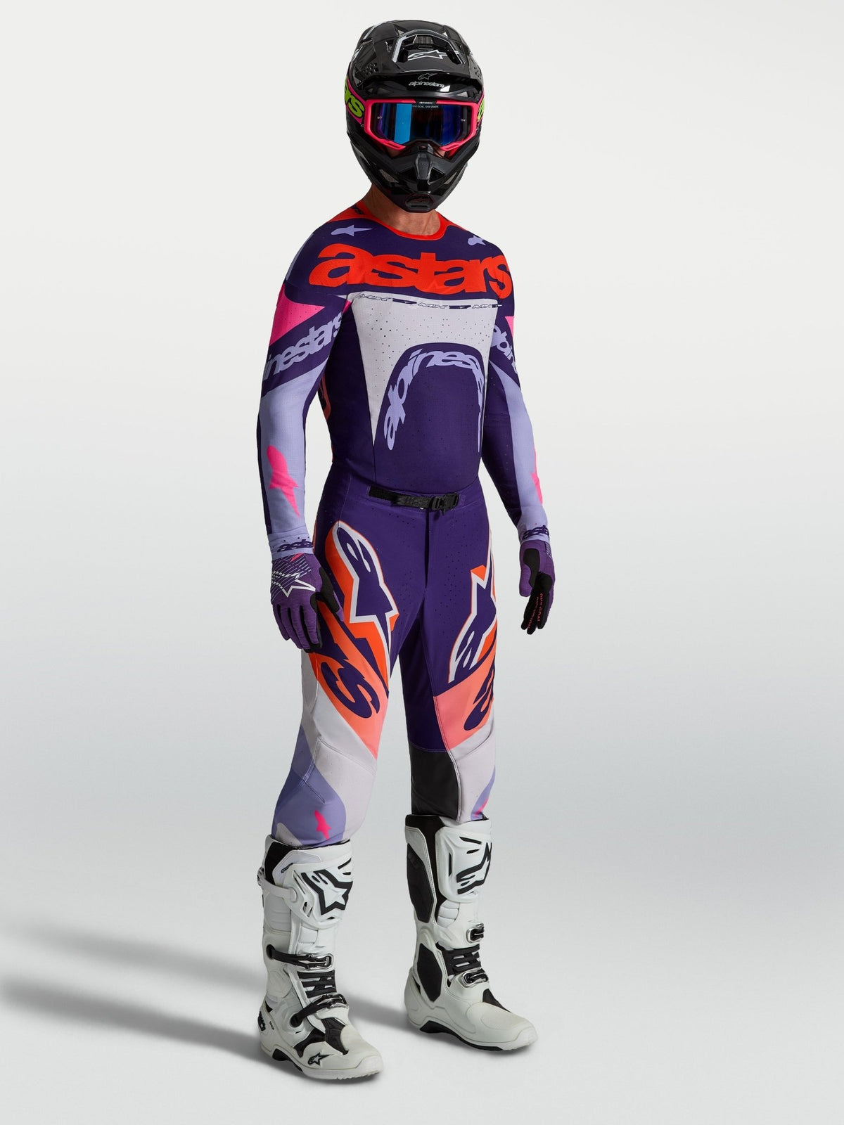 Alpinestars Supertech Dyna Pantalon 2027 Violet Clair Paars Foncé Rose Fluo - MxProStoreParts