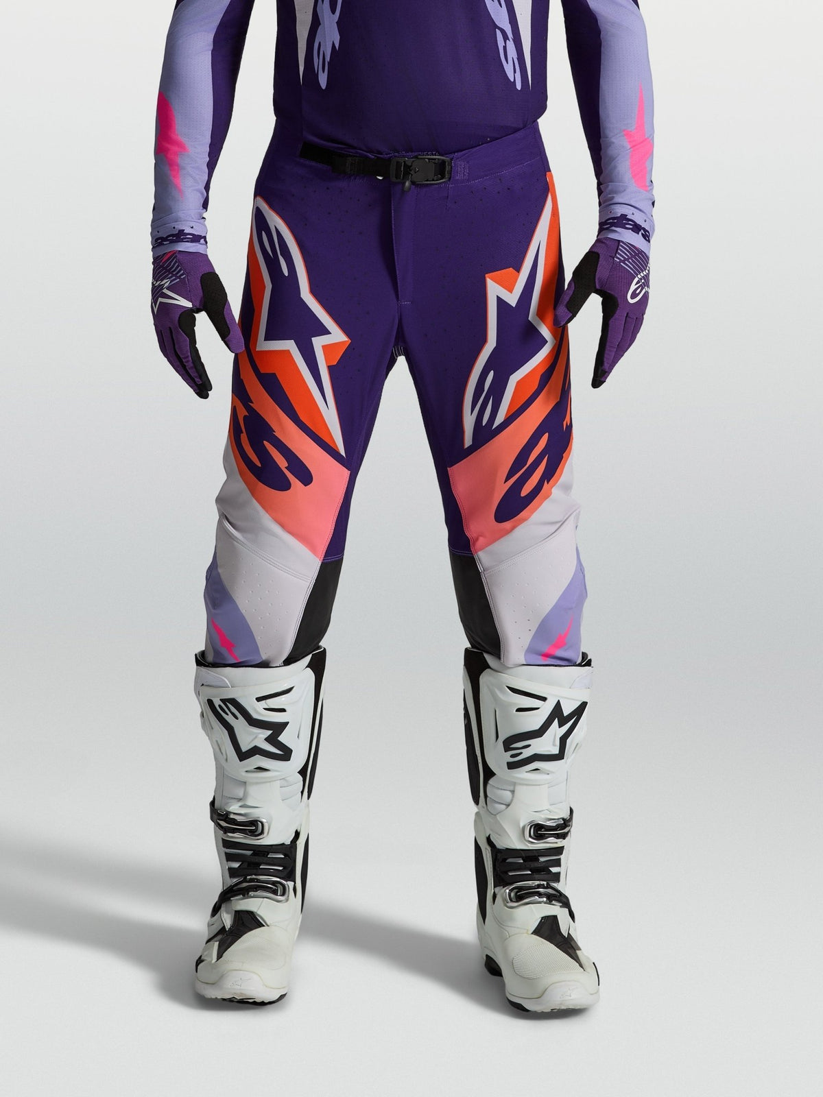 Alpinestars Supertech Dyna Pantalon 2027 Violet Clair Paars Foncé Rose Fluo - MxProStoreParts