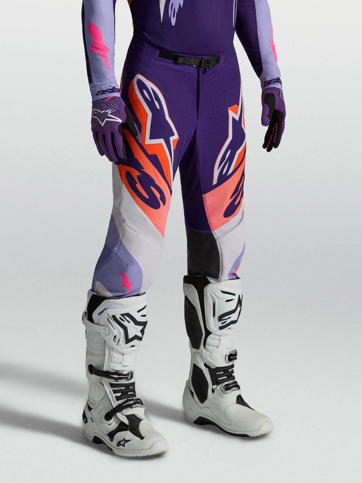 Alpinestars Supertech Dyna Pantalon 2027 Violet Clair Paars Foncé Rose Fluo - MxProStoreParts
