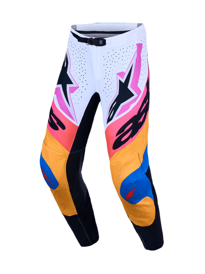 Alpinestars Supertech Dyna Pants 2027 White Blithe Blue Black Purple - MxProStoreParts