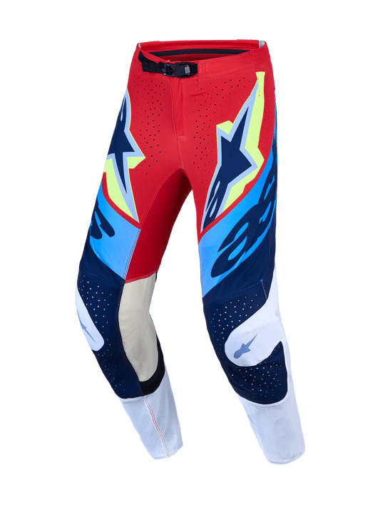 Alpinestars Supertech Dyna Pantalon 2027 – Rouge Feu Blanc Bleu Marine