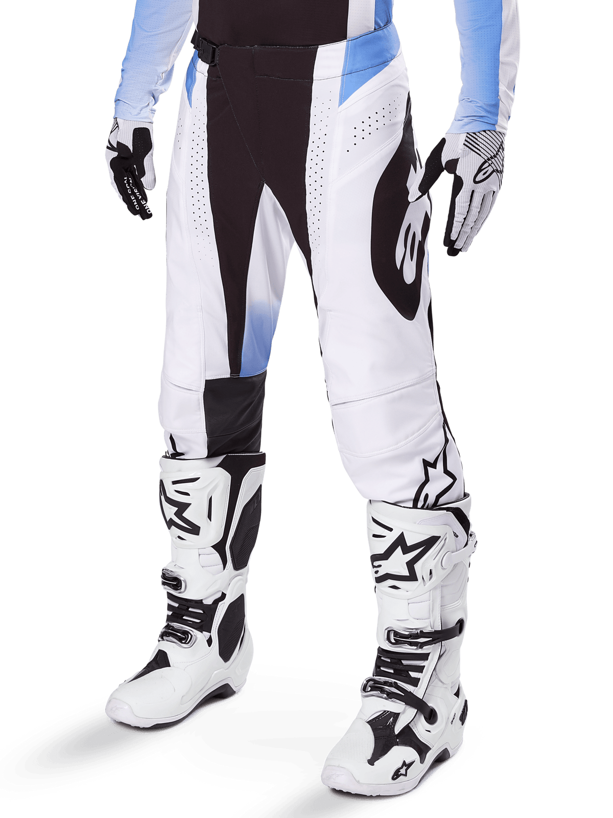 Alpinestars Pantalon de motocross Techstar Melt aéré Noir et Bleu - MxProStoreParts