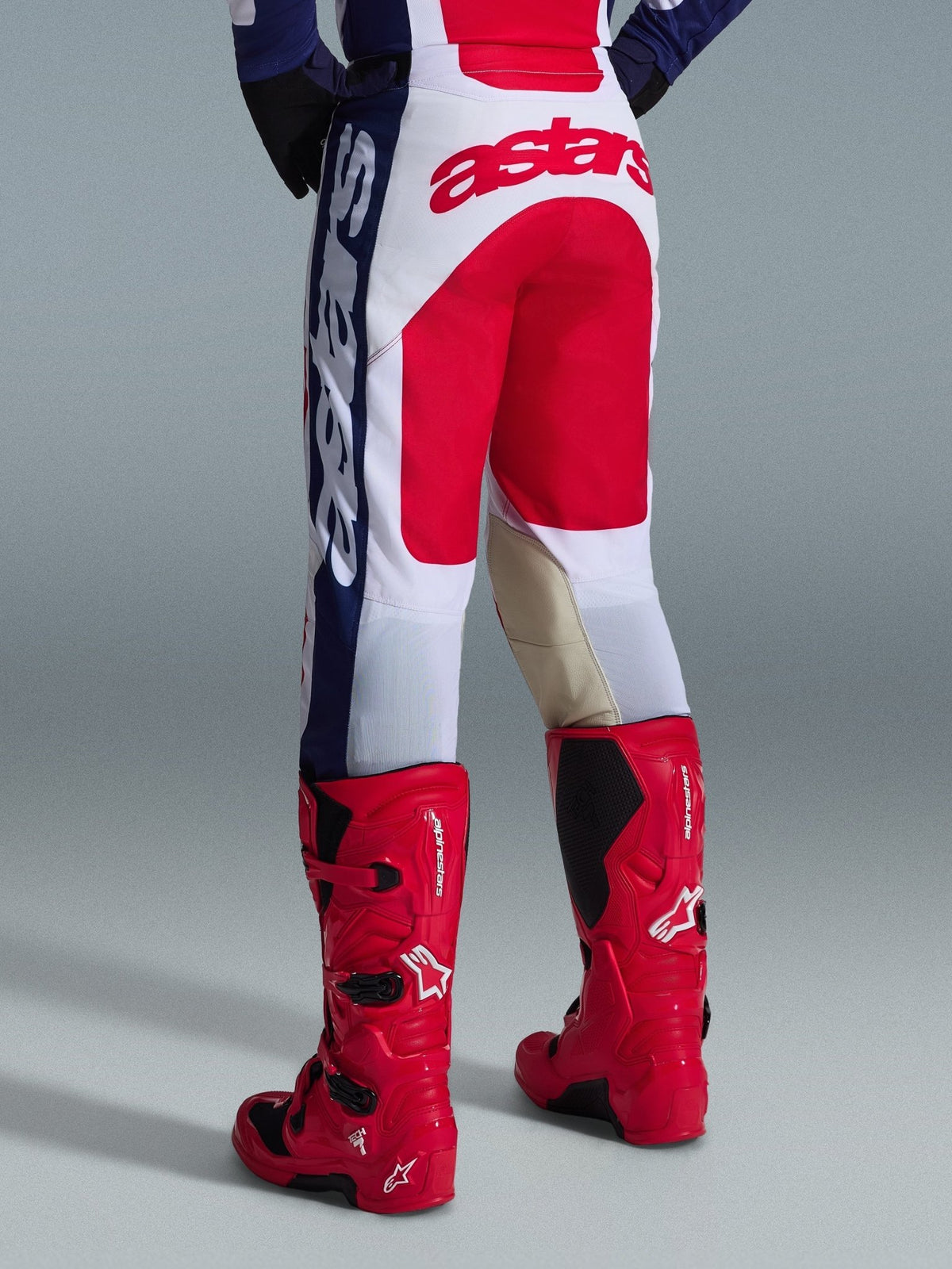 Alpinestars Pantalones Racer Riway Blanco, Azul y Rojo 2026 - MxProStoreParts