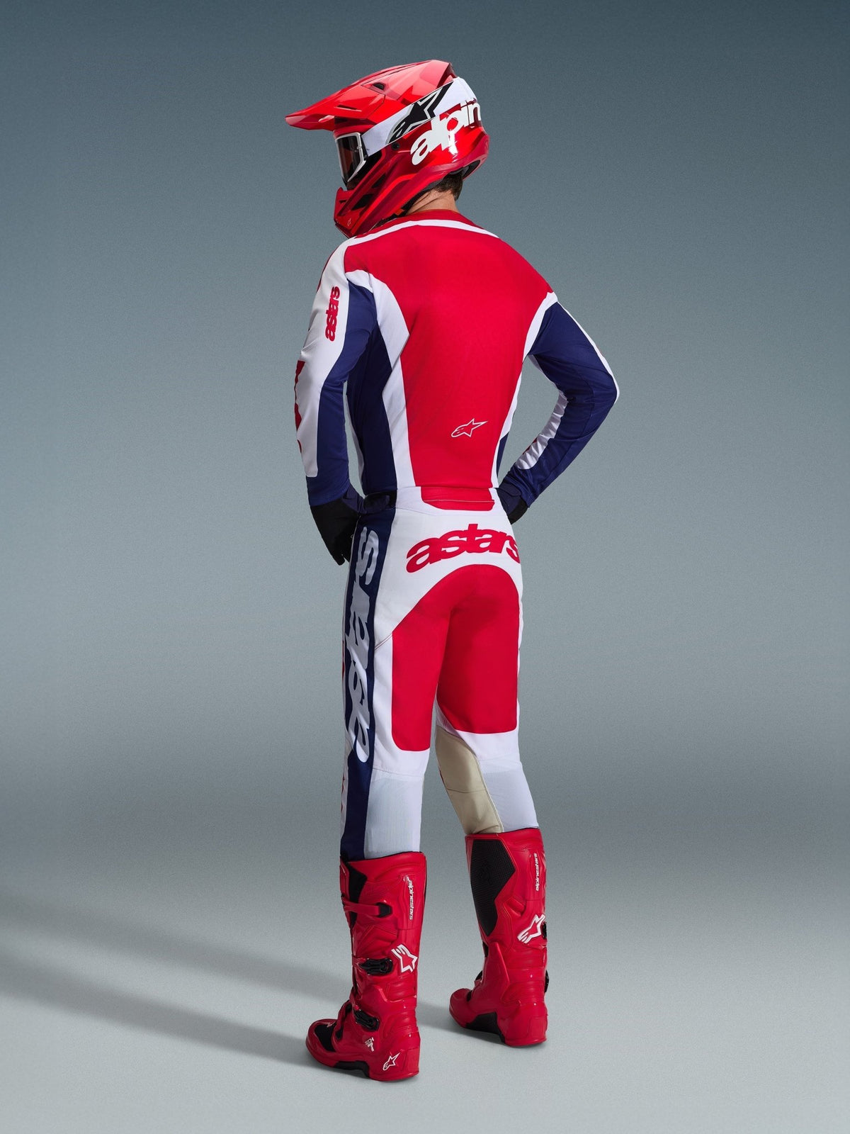 Alpinestars Pantalones Racer Riway Blanco, Azul y Rojo 2026 - MxProStoreParts