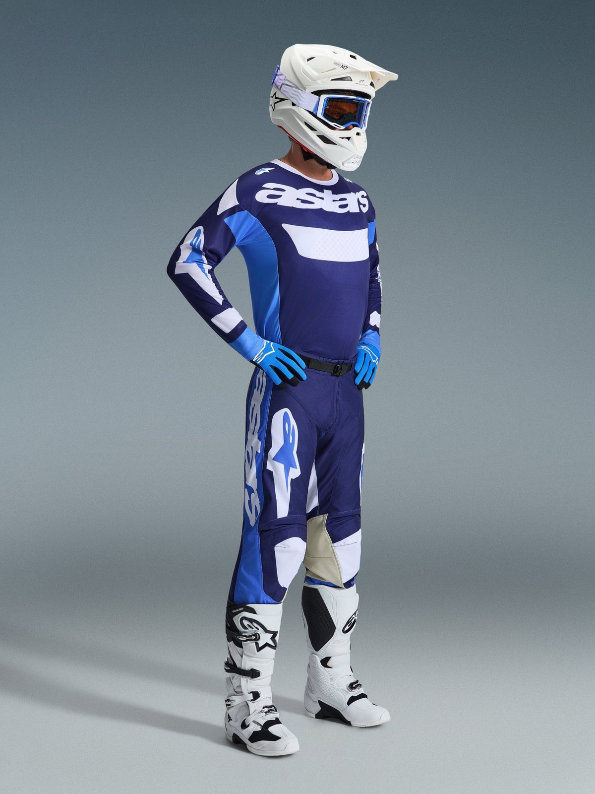 Alpinestars Racer Riway Pantalon Ucla Bleu et Blanc - MxProStoreParts