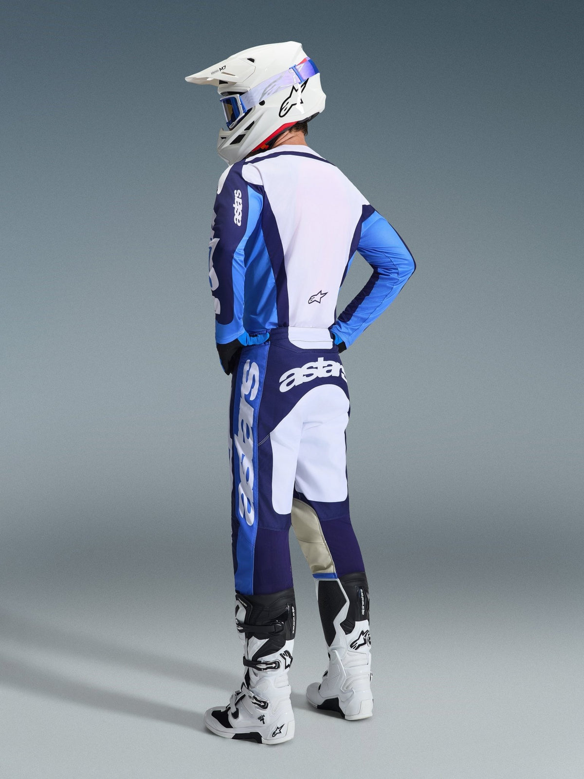 Alpinestars Racer Riway Pantalon Ucla Bleu et Blanc - MxProStoreParts