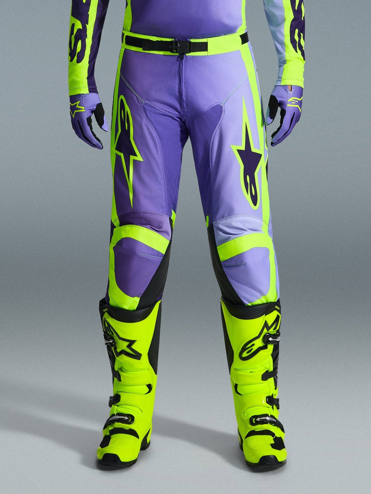 Alpinestars Pantalones Racer Portl 2026 Púrpura y Amarillo Flúo - MxProStoreParts