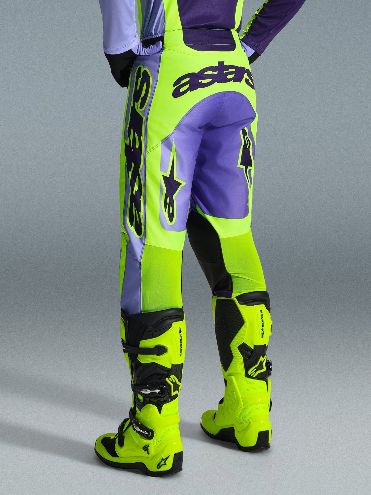 Alpinestars Pantalones Racer Portl 2026 Púrpura y Amarillo Flúo - MxProStoreParts