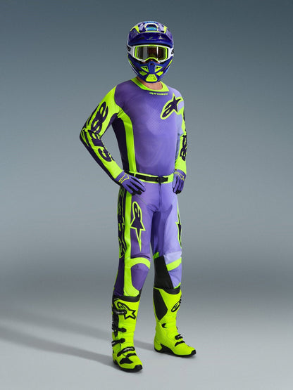 Alpinestars Pantalones Racer Portl 2026 Púrpura y Amarillo Flúo - MxProStoreParts