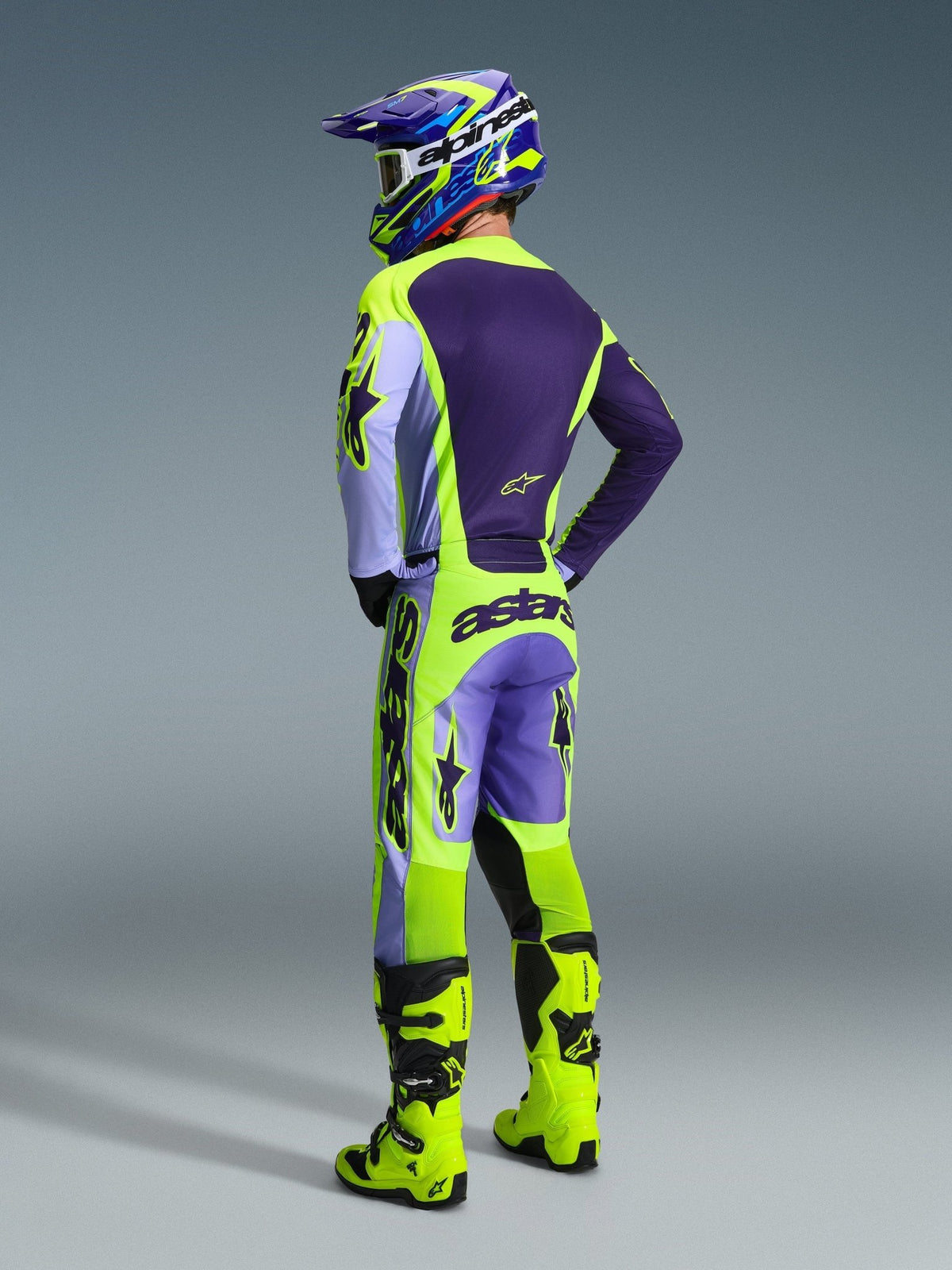 Alpinestars Pantalones Racer Portl 2026 Púrpura y Amarillo Flúo - MxProStoreParts