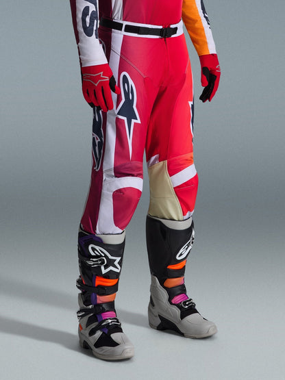 Alpinestars Racer Portl Pantalones Rojo, Gris Claro y Gris Oscuro - MxProStoreParts