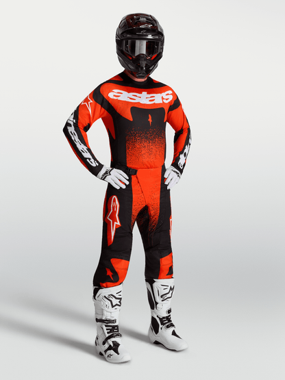 Alpinestars Techstar Swan Trousers 2027 Cardinal Red Black White - MxProStoreParts