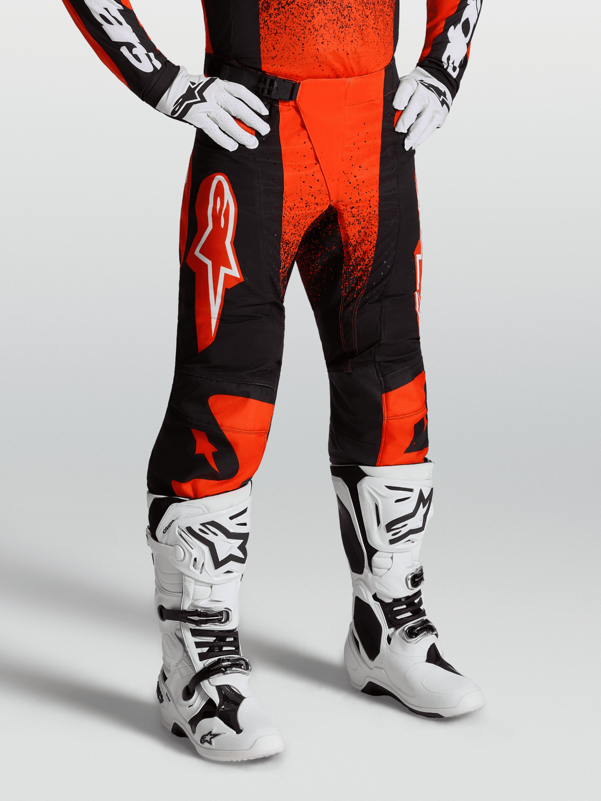 Alpinestars Techstar Swan Trousers 2027 Cardinal Red Black White - MxProStoreParts