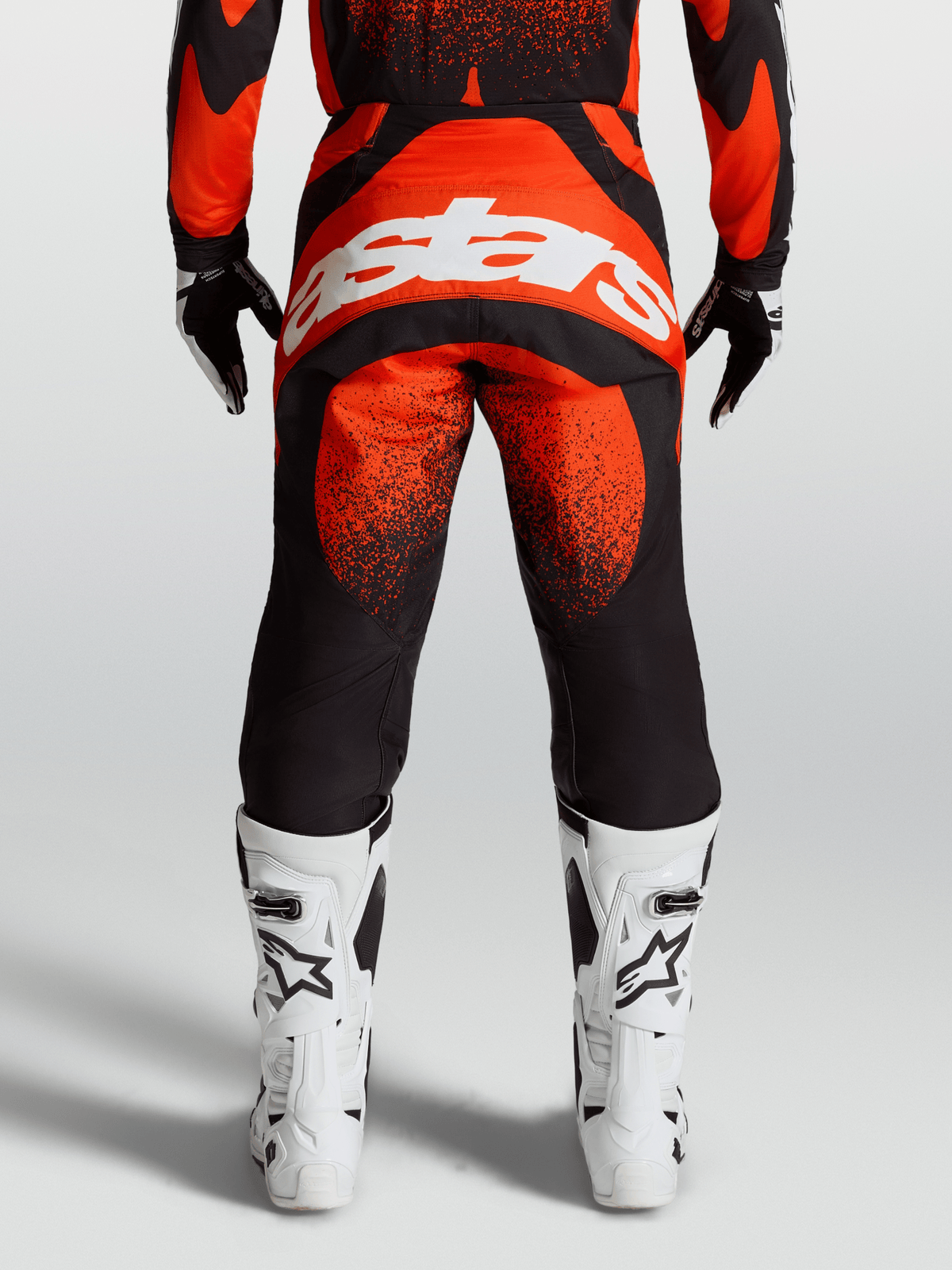 Alpinestars Techstar Swan Trousers 2027 Cardinal Red Black White - MxProStoreParts
