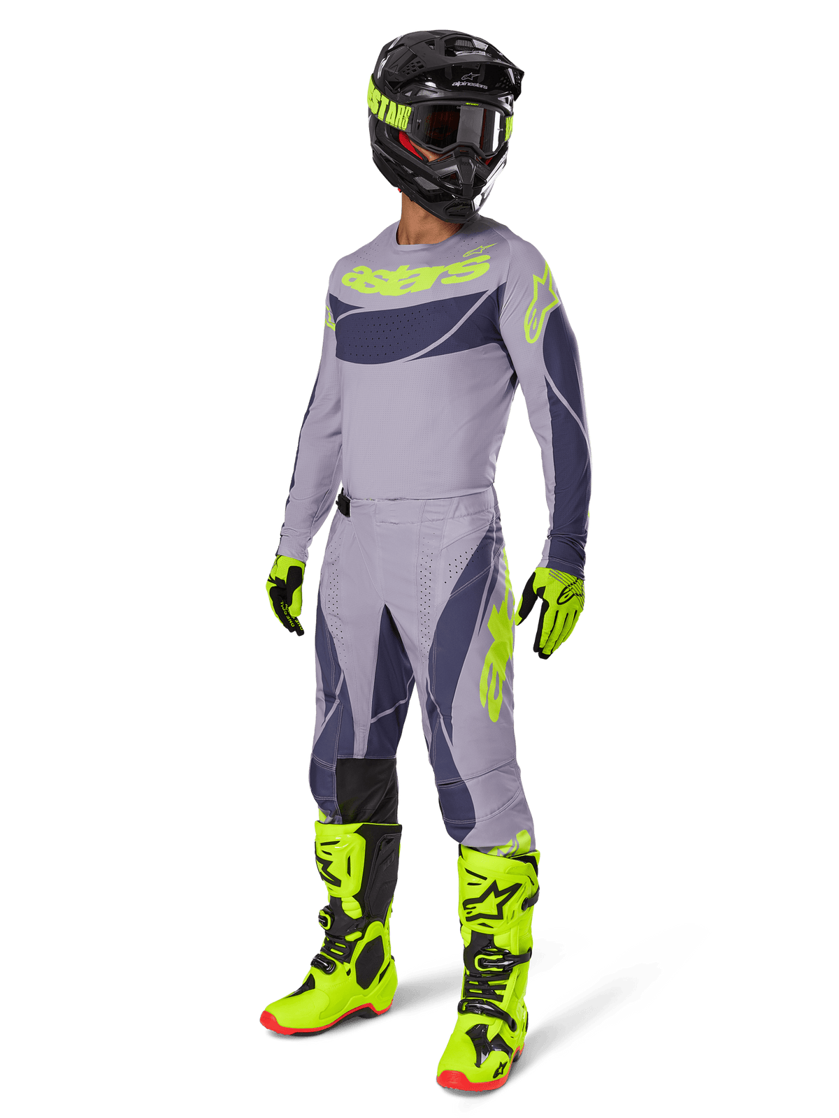 Alpinestars Techstar Dreem Pantalón de Motocross Gris y Gris Oscuro - MxProStoreParts