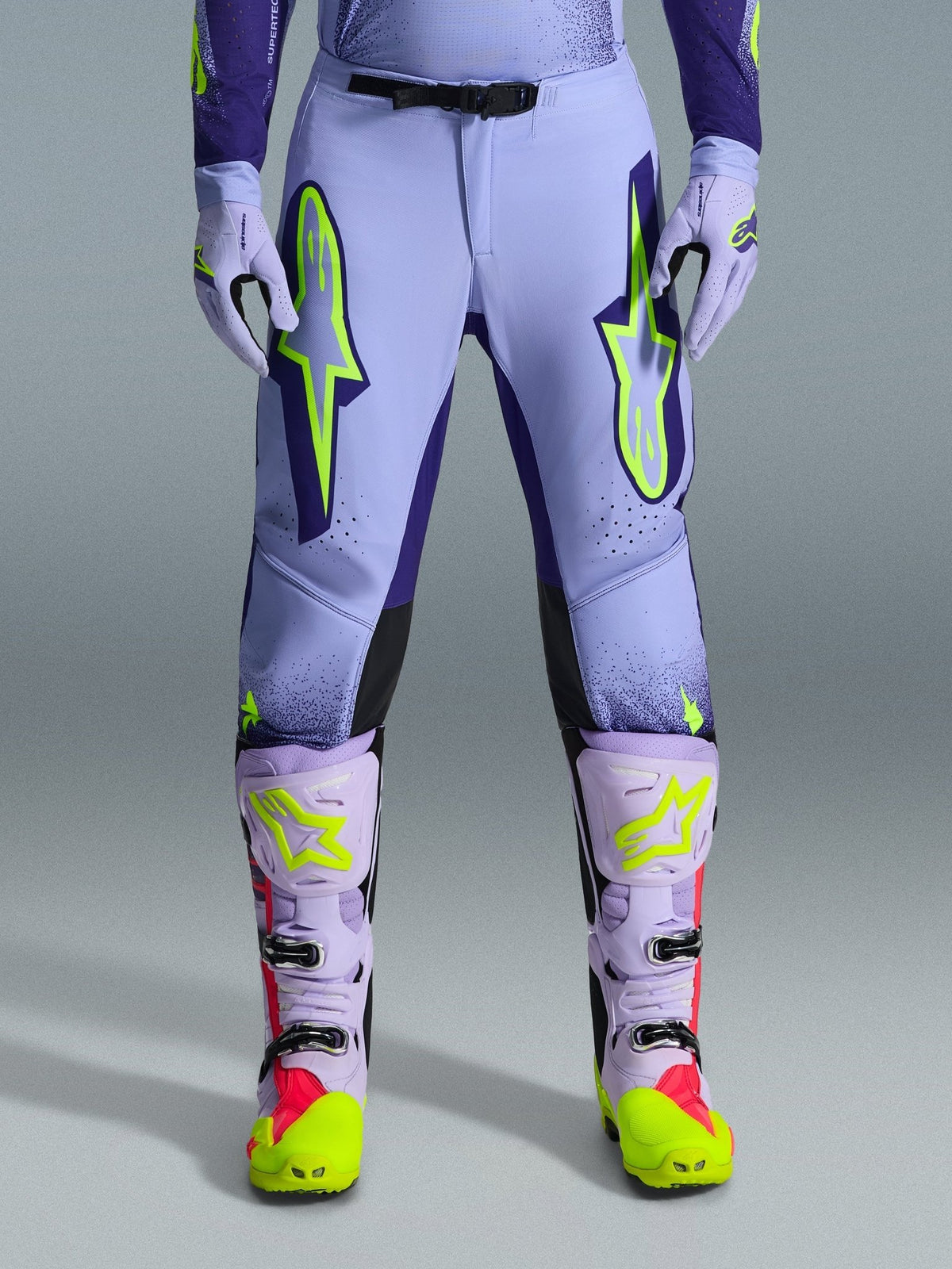 Alpinestars Supertech Scenz Pantalon 2026 Violet Jaune Fluoro - MxProStoreParts