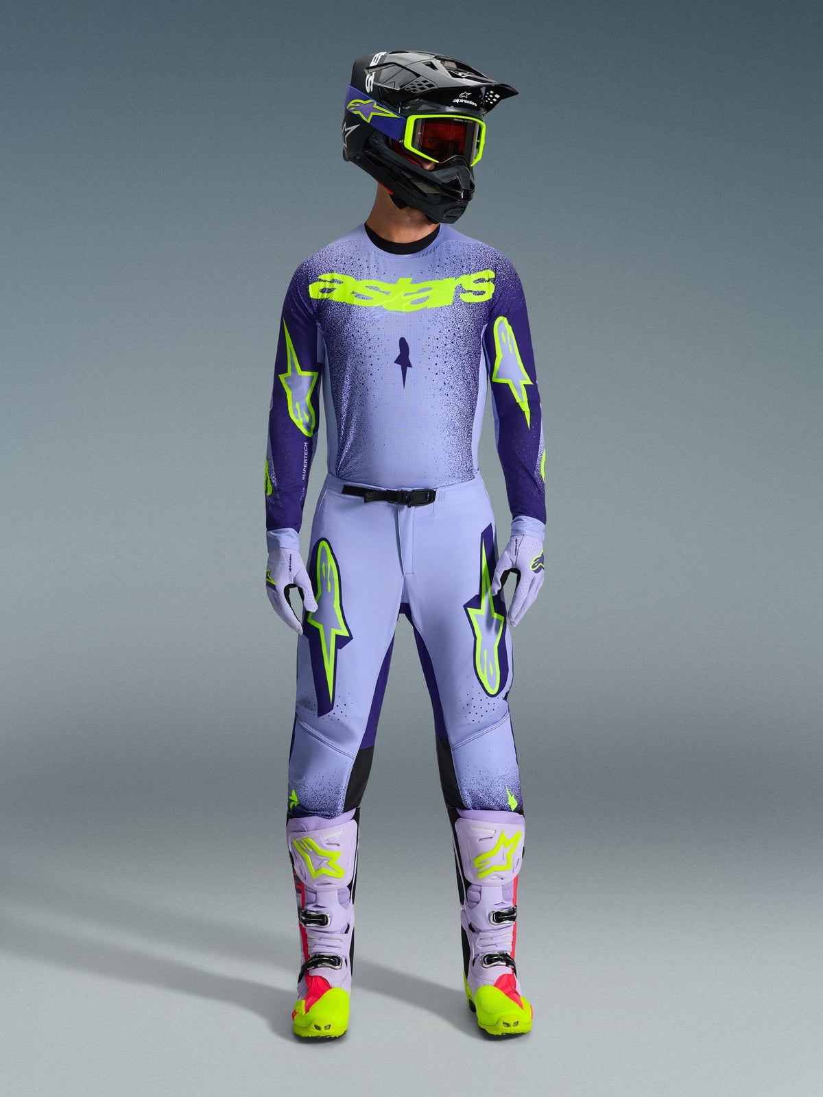 Alpinestars Supertech Scenz Pantalon 2026 Violet Jaune Fluoro - MxProStoreParts