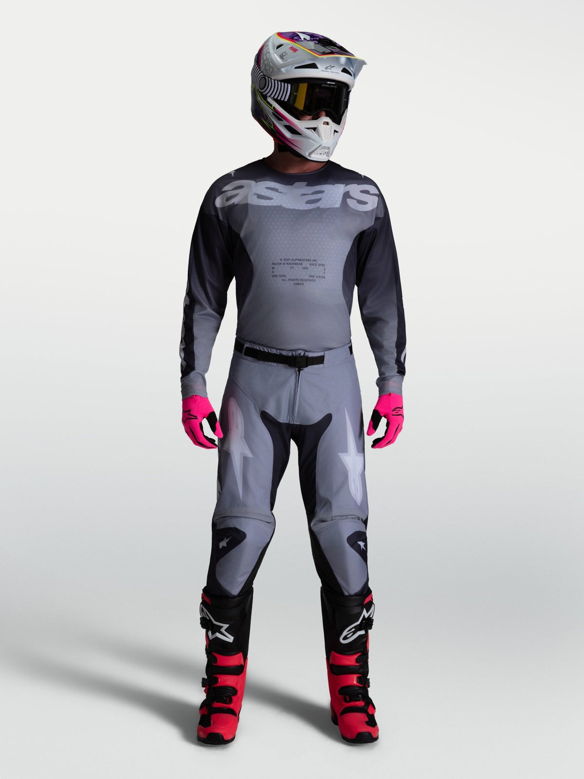 Alpinestars Pantalon Racer Amber 2027 Graystone Cold Grey Light Lilac - MxProStoreParts
