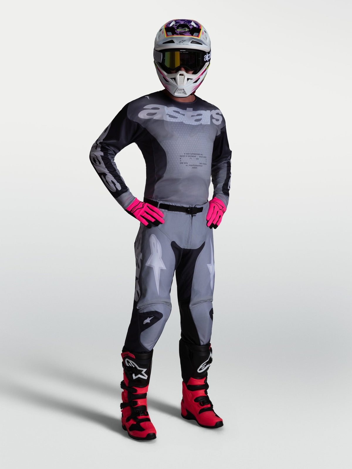 Alpinestars Pantalon Racer Amber 2027 Graystone Cold Grey Light Lilac - MxProStoreParts