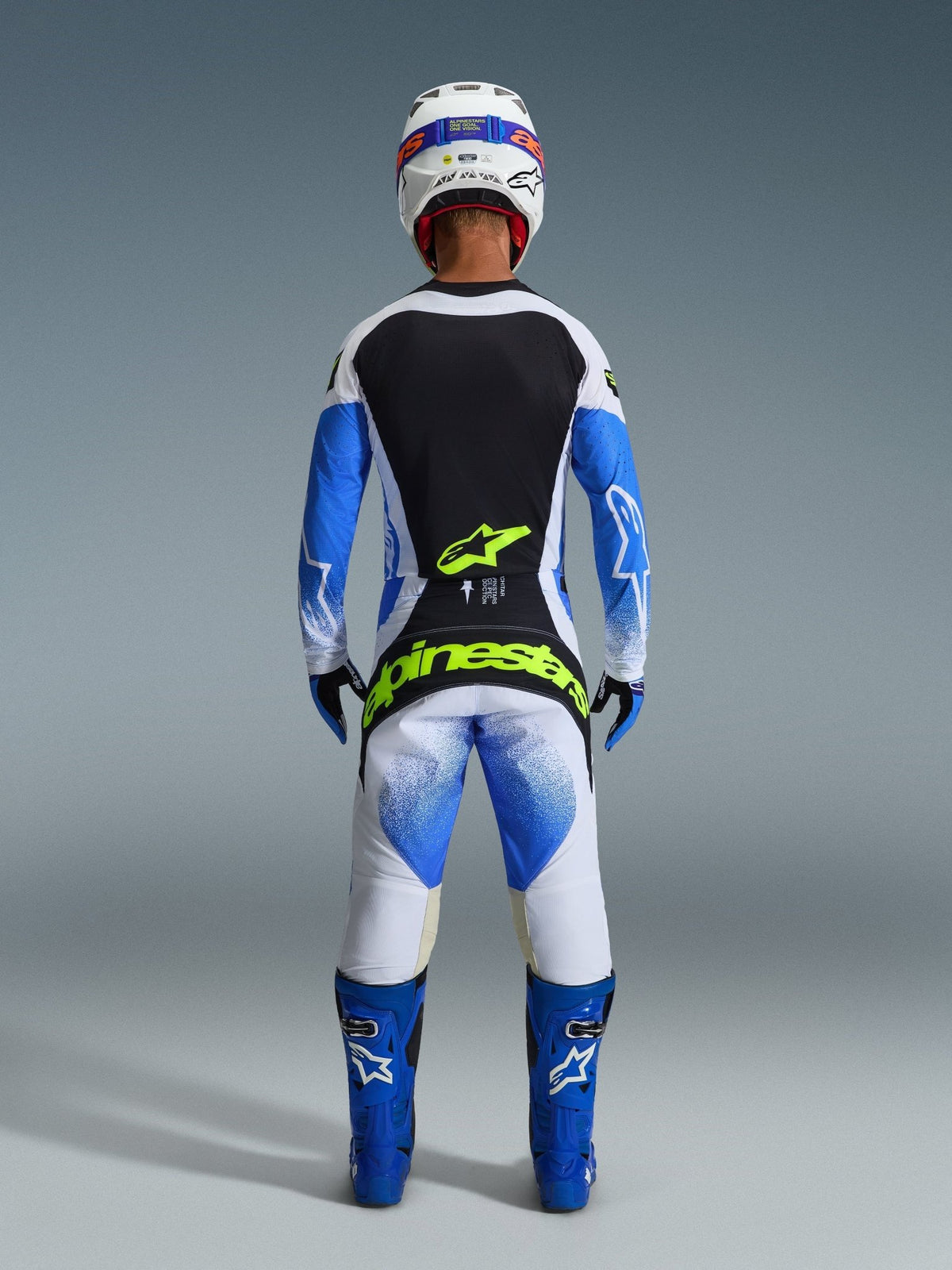 Alpinestars Techstar Knif Pants UCLA Bleu Noir Jaune Fluo - MxProStoreParts
