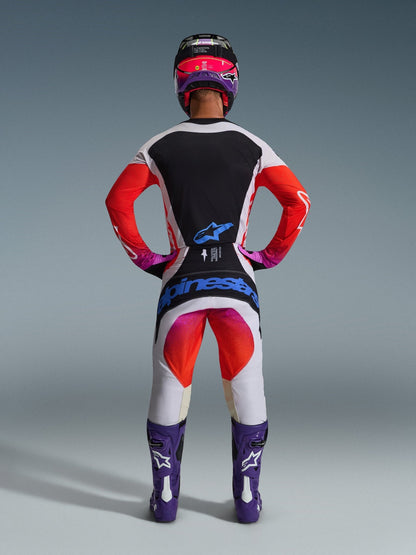 Alpinestars Techstar Maillot 2026 Gris Clair Orange Fluo Noir - MxProStoreParts