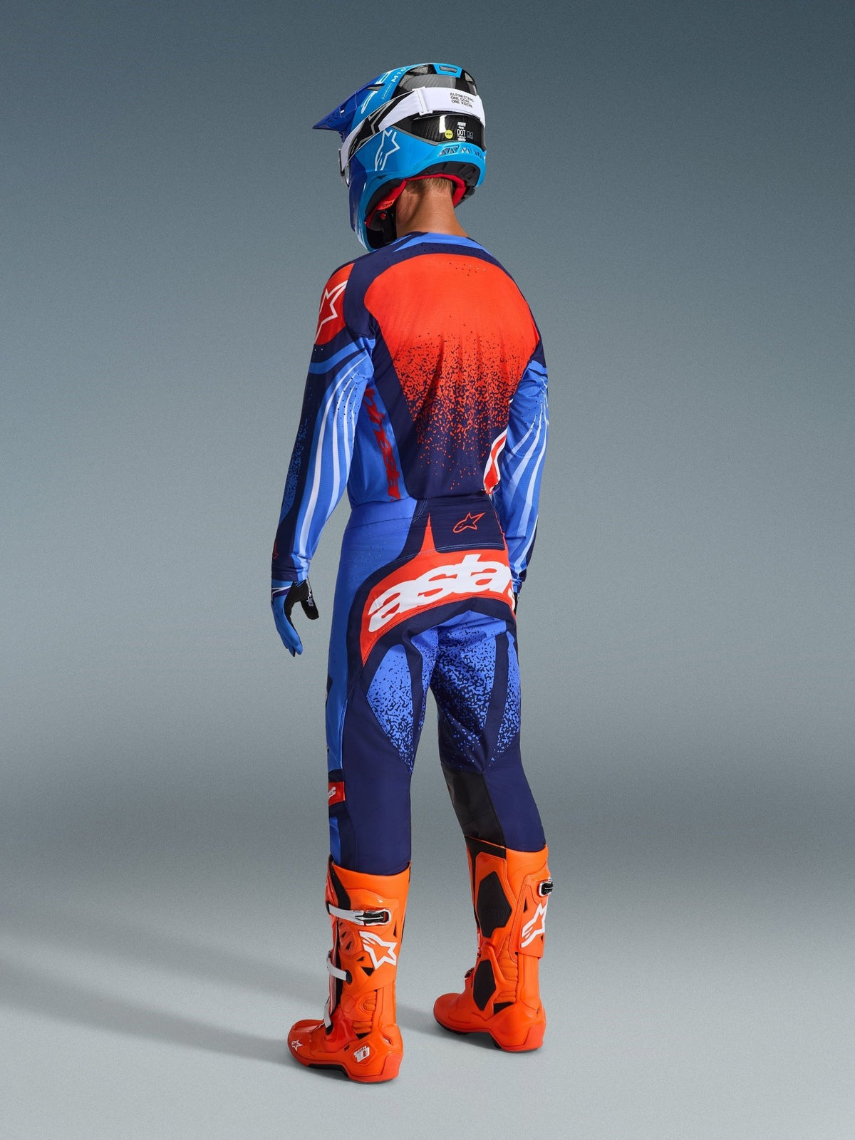 Alpinestars Techstar Nomur Pantalon de Motocross Bleu Foncé, Orange et Bleu UCLA - MxProStoreParts