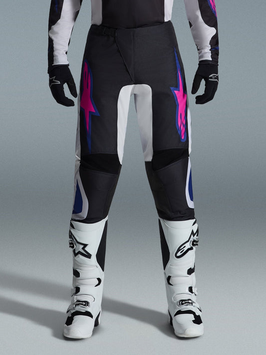 Alpinestars Fluid Grid Pantalon 2026 Panneaux Renforcés Noir Gris Clair Violet