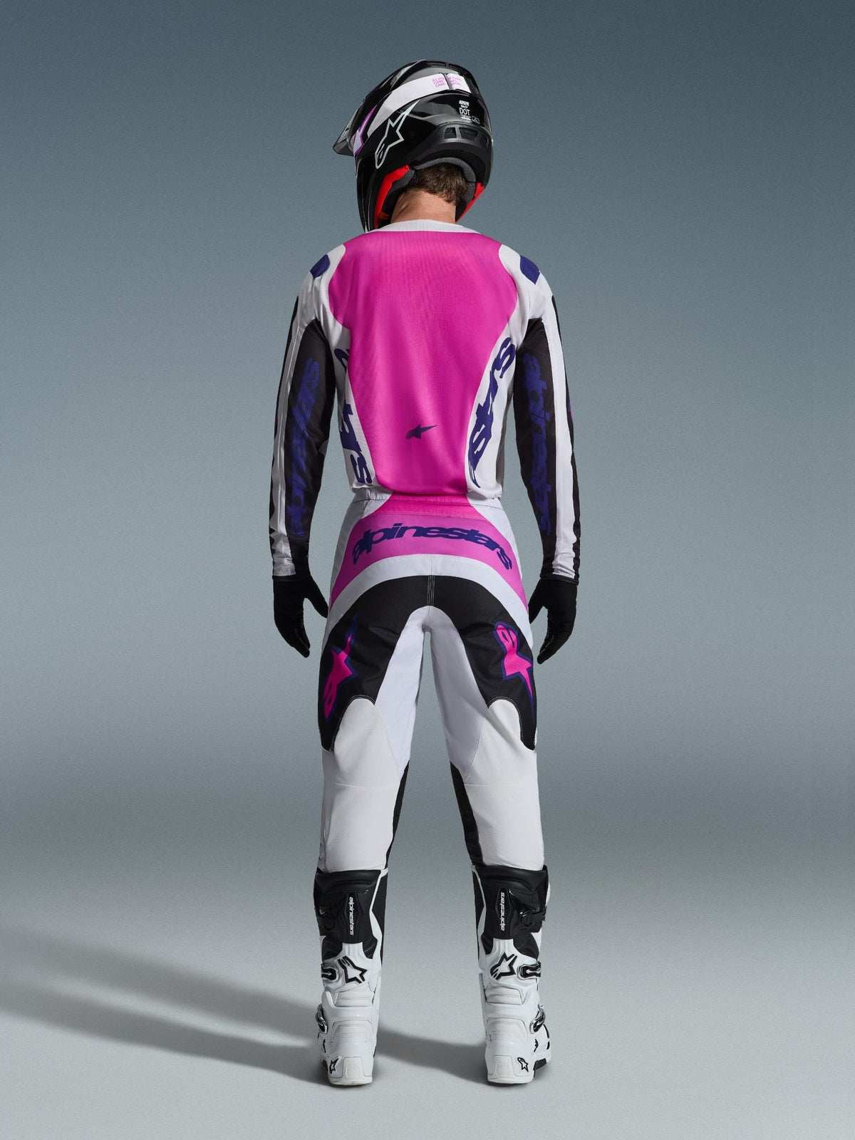 Alpinestars Fluid Grid Pantalon 2026 Panneaux Renforcés Noir Gris Clair Violet - MxProStoreParts