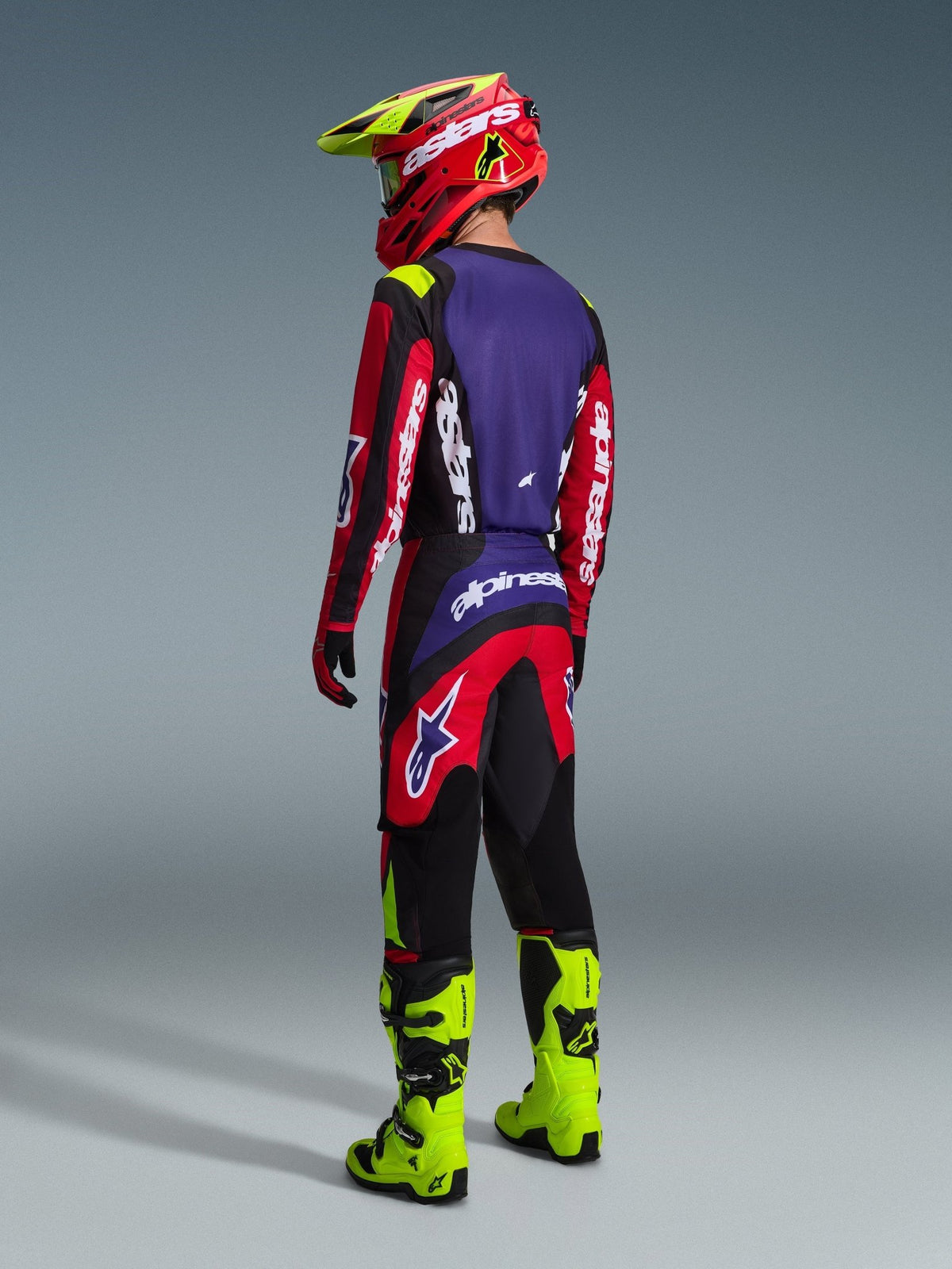 Alpinestars Fluid Grid Off-Road Pants Red, Black, Purple - MxProStoreParts