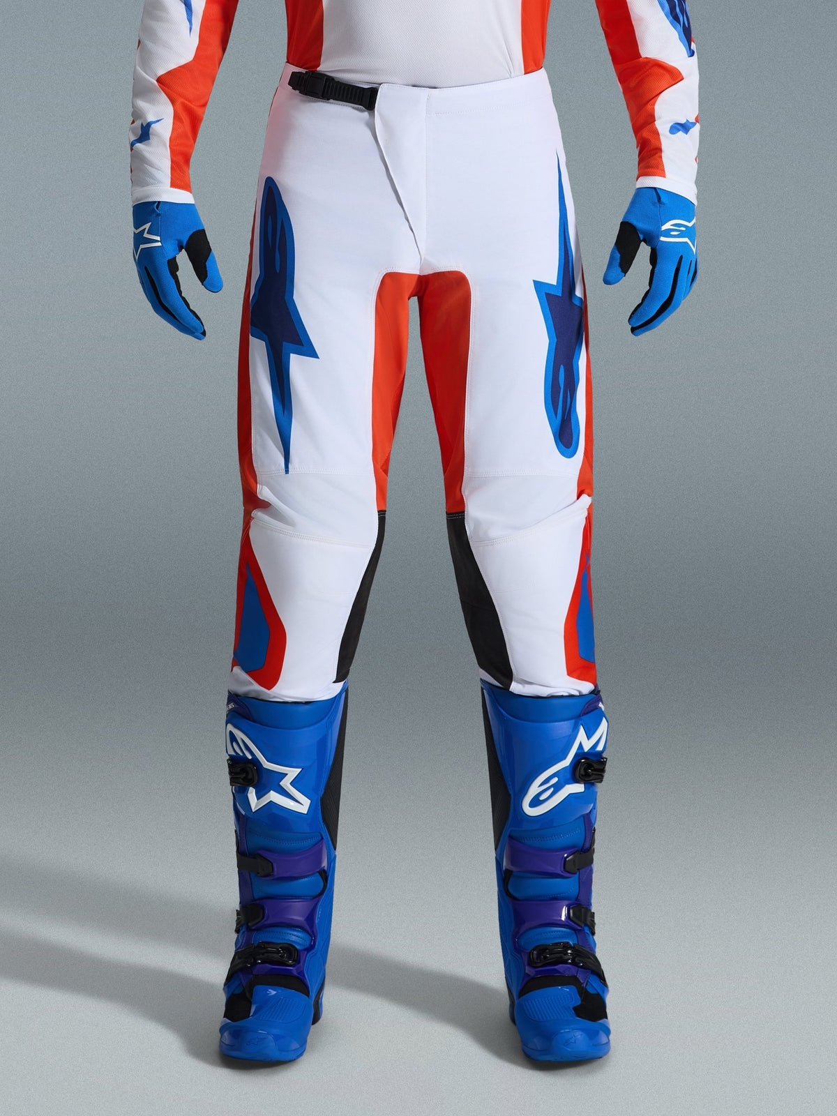 Alpinestars Fluid Grid Ergonomic Motocross Pants Orange UCLA Blue - MxProStoreParts