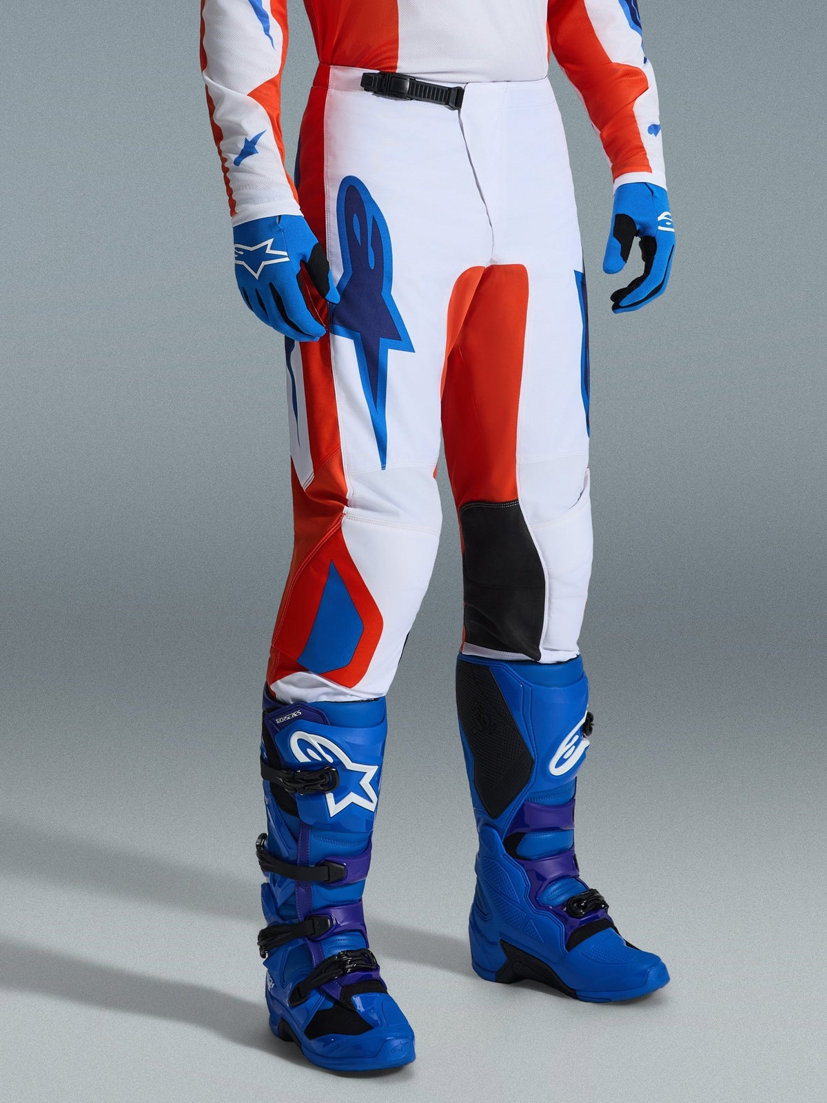 Alpinestars Fluid Grid Ergonomic Motocross Pants Orange UCLA Blue - MxProStoreParts