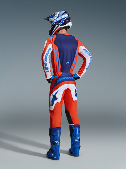 Alpinestars Fluid Grid Ergonomic Motocross Pants Orange UCLA Blue - MxProStoreParts