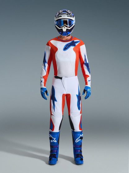 Alpinestars Fluid Grid Ergonomic Motocross Pants Orange UCLA Blue - MxProStoreParts