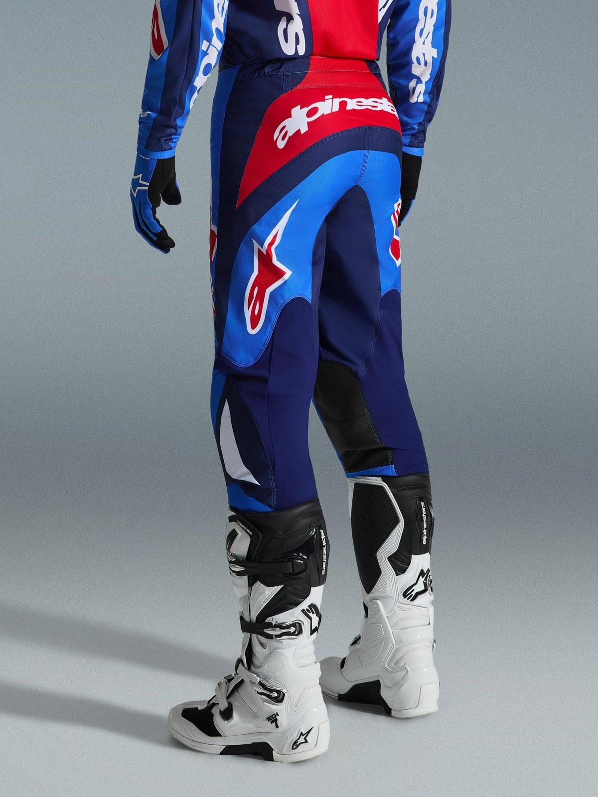 Alpinestars Fluid Grid Motocross Pants 2026 Blue Red - MxProStoreParts