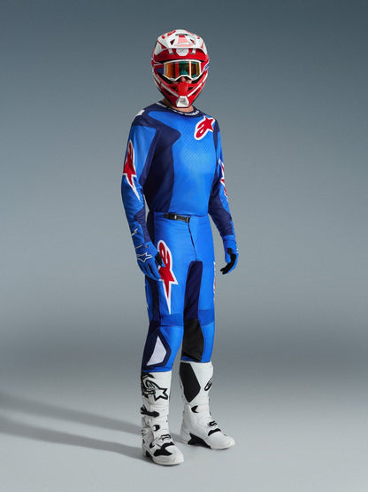 Alpinestars Fluid Grid Motocross Pants 2026 Blue Red - MxProStoreParts