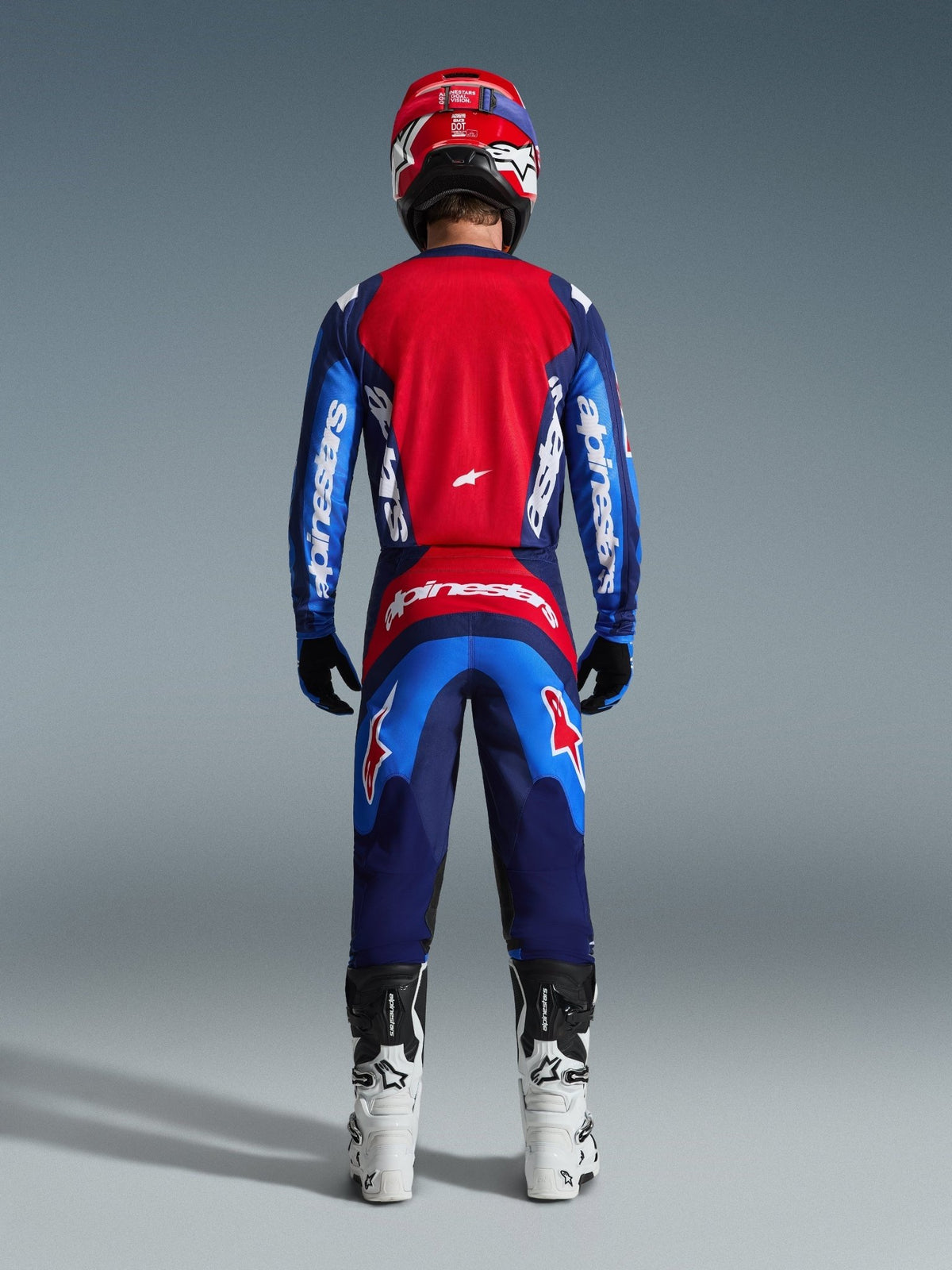 Alpinestars Fluid Grid Motocross Pants 2026 Blue Red - MxProStoreParts