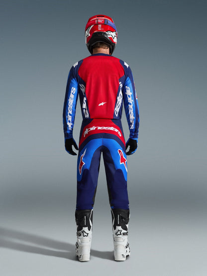 Alpinestars Fluid Grid Motocross Pants 2026 Blue Red - MxProStoreParts