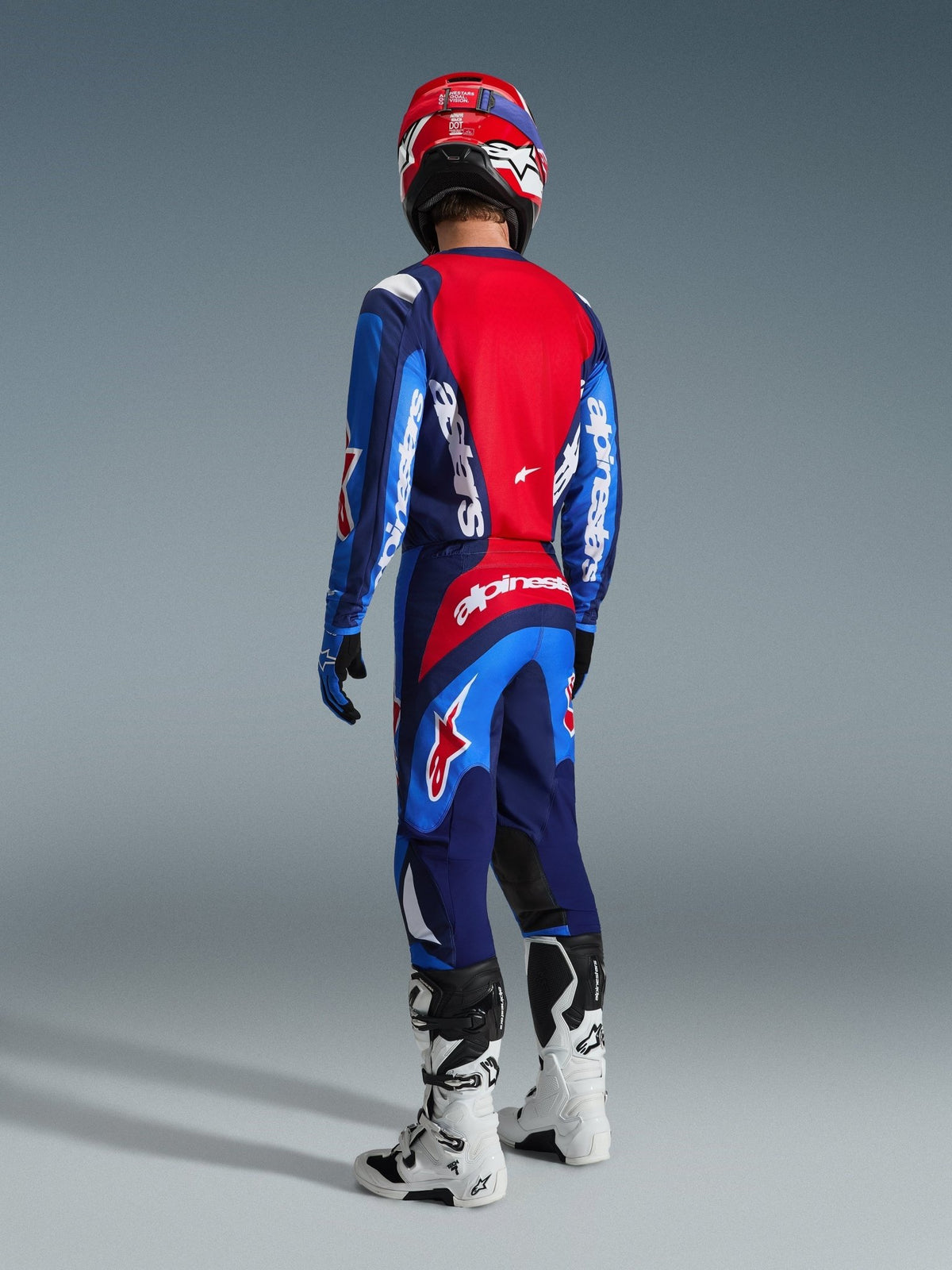 Alpinestars Fluid Grid Motocross Pants 2026 Blue Red - MxProStoreParts