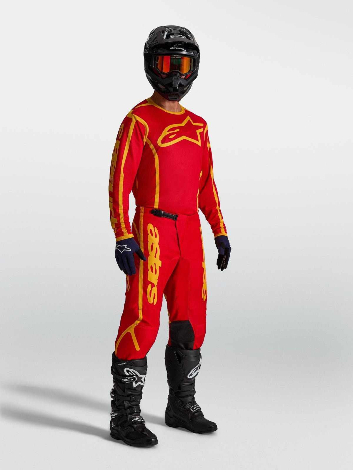 Alpinestars Fluid Apex V2 Pantalon 2027 Rouge Feu Or - MxProStoreParts