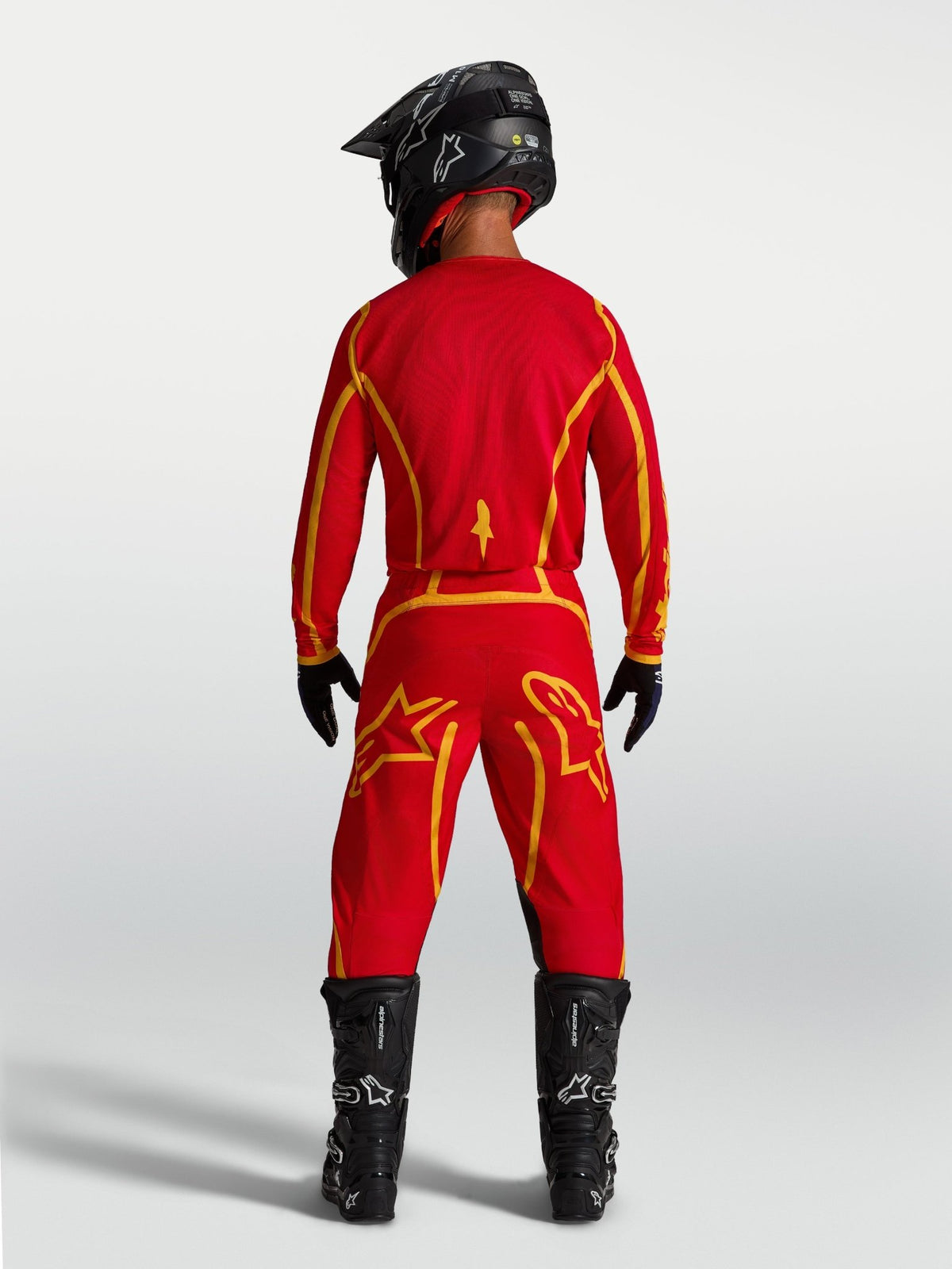 Alpinestars Fluid Apex V2 Pantalon 2027 Rouge Feu Or - MxProStoreParts