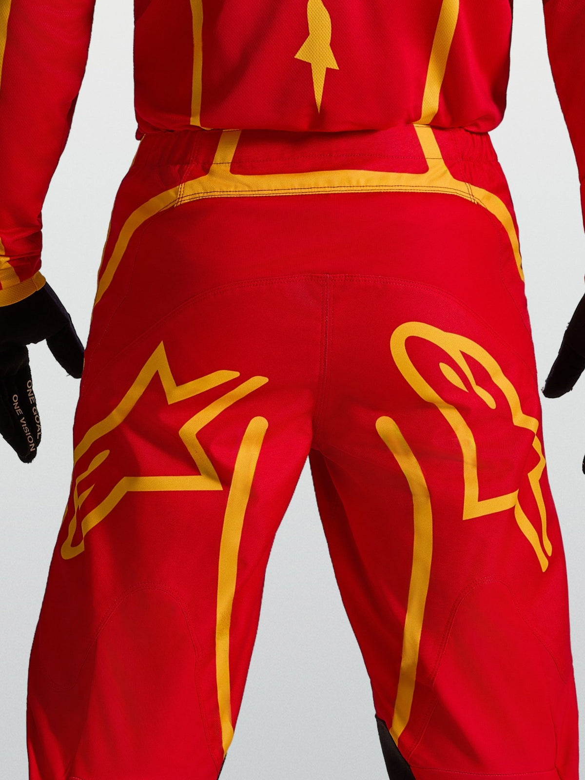 Alpinestars Fluid Apex V2 Pantalon 2027 Rouge Feu Or - MxProStoreParts
