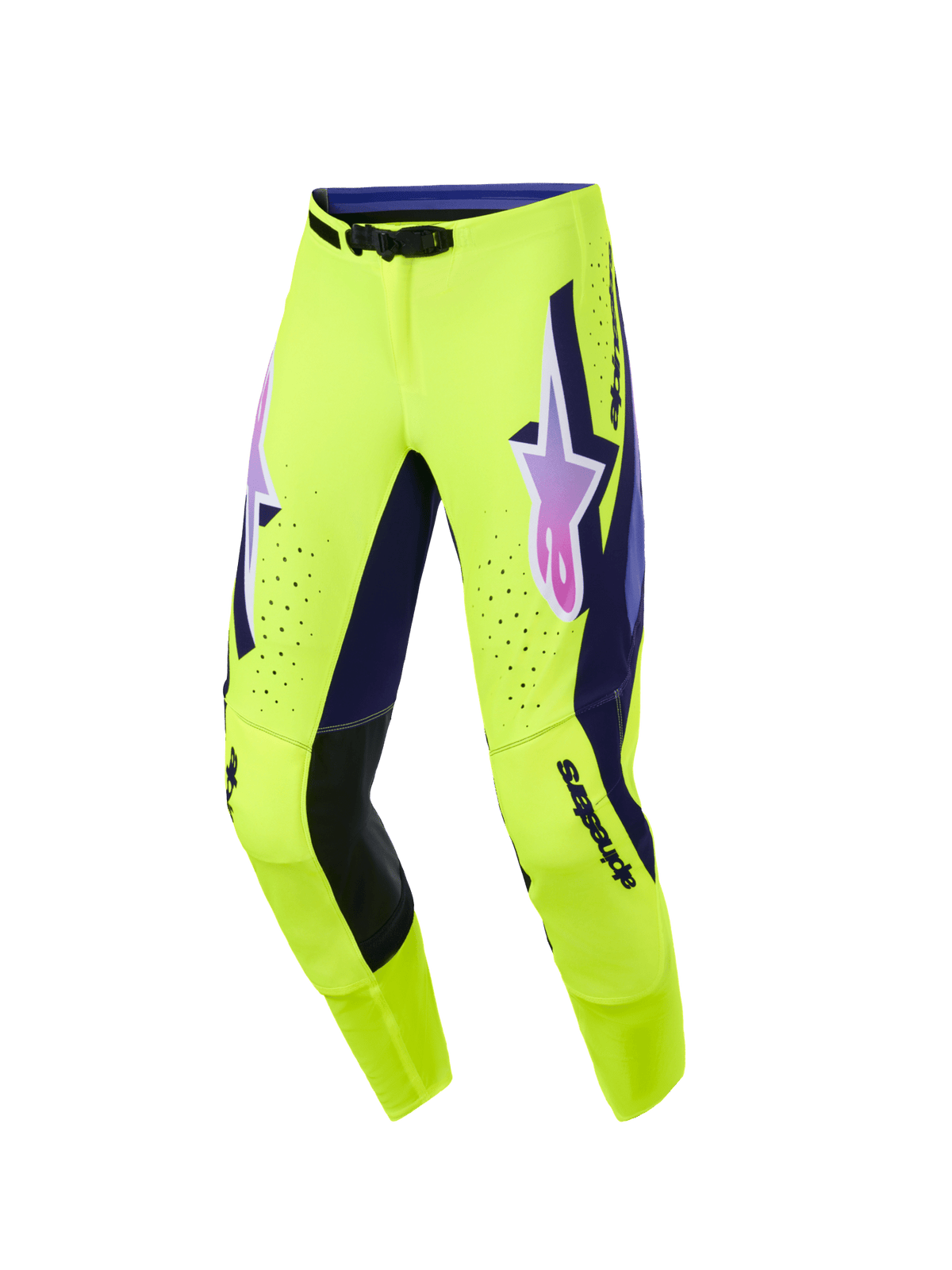Alpinestars Supertech Vista Pantalón de Motocross Amarillo Púrpura Negro - MxProStoreParts