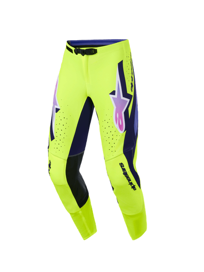 Alpinestars Supertech Vista Pantalón de Motocross Amarillo Púrpura Negro - MxProStoreParts