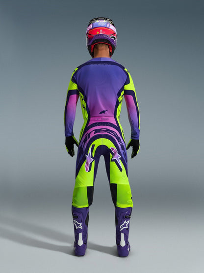 Alpinestars Supertech Vista Camiseta de Nivel Profesional Amarillo, Morado y Negro - MxProStoreParts